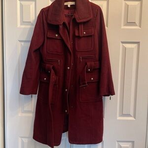 Laundry By Shelli Segal Deep Red Utility Jacket